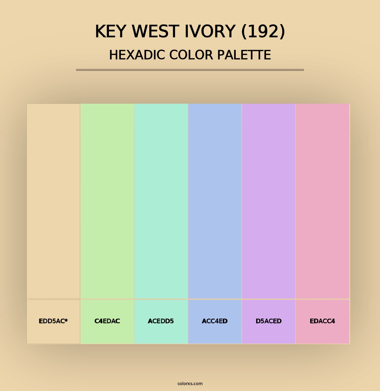 Key West Ivory (192) - Hexadic Color Palette