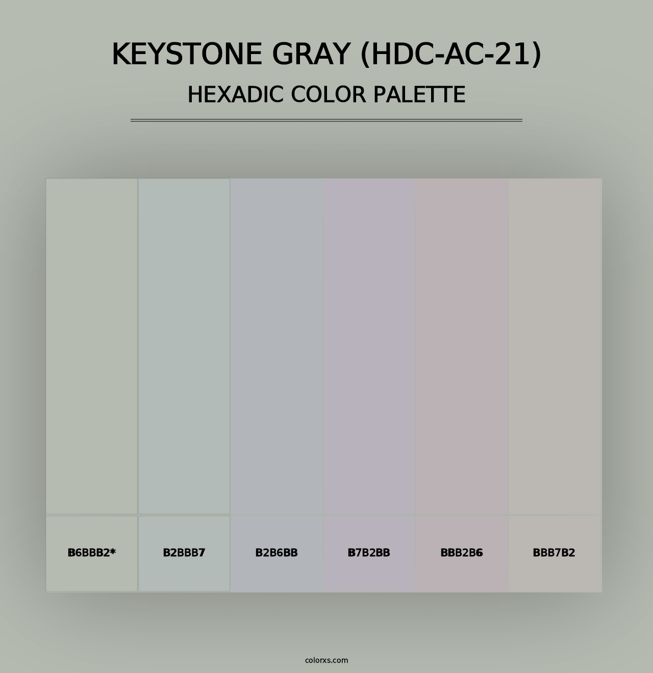 Keystone Gray (HDC-AC-21) - Hexadic Color Palette