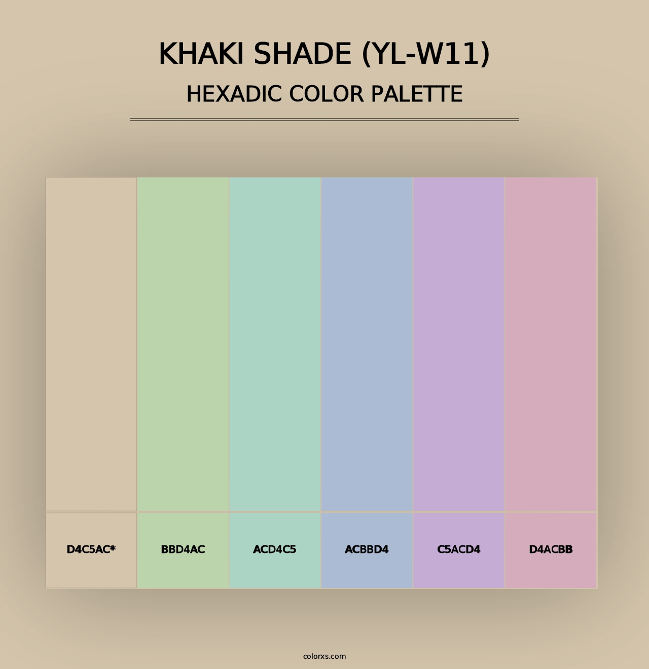 Khaki Shade (YL-W11) - Hexadic Color Palette