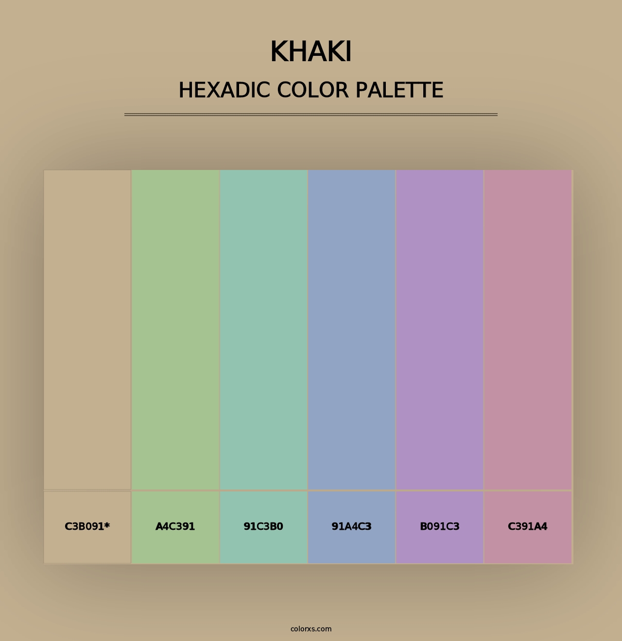 Khaki - Hexadic Color Palette