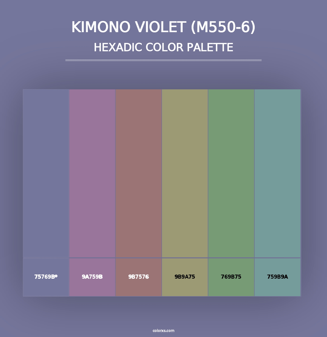 Kimono Violet (M550-6) - Hexadic Color Palette