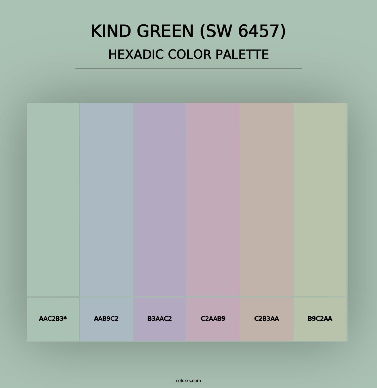 Kind Green (SW 6457) - Hexadic Color Palette