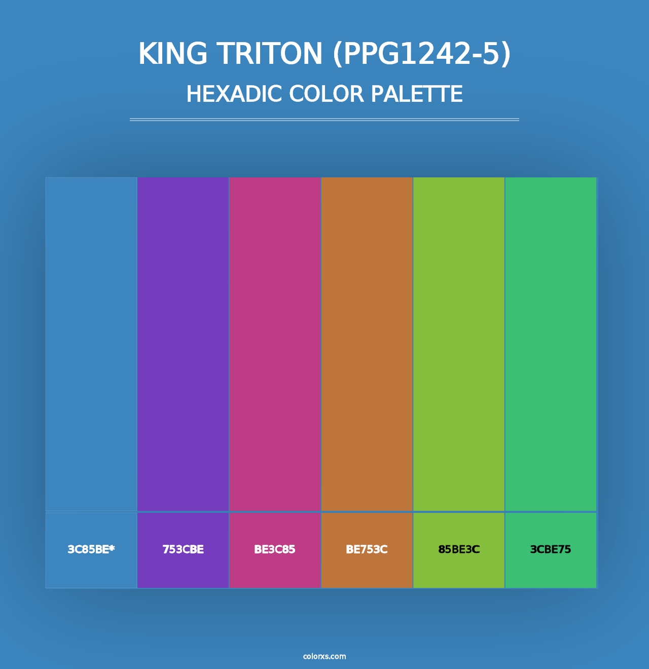 King Triton (PPG1242-5) - Hexadic Color Palette