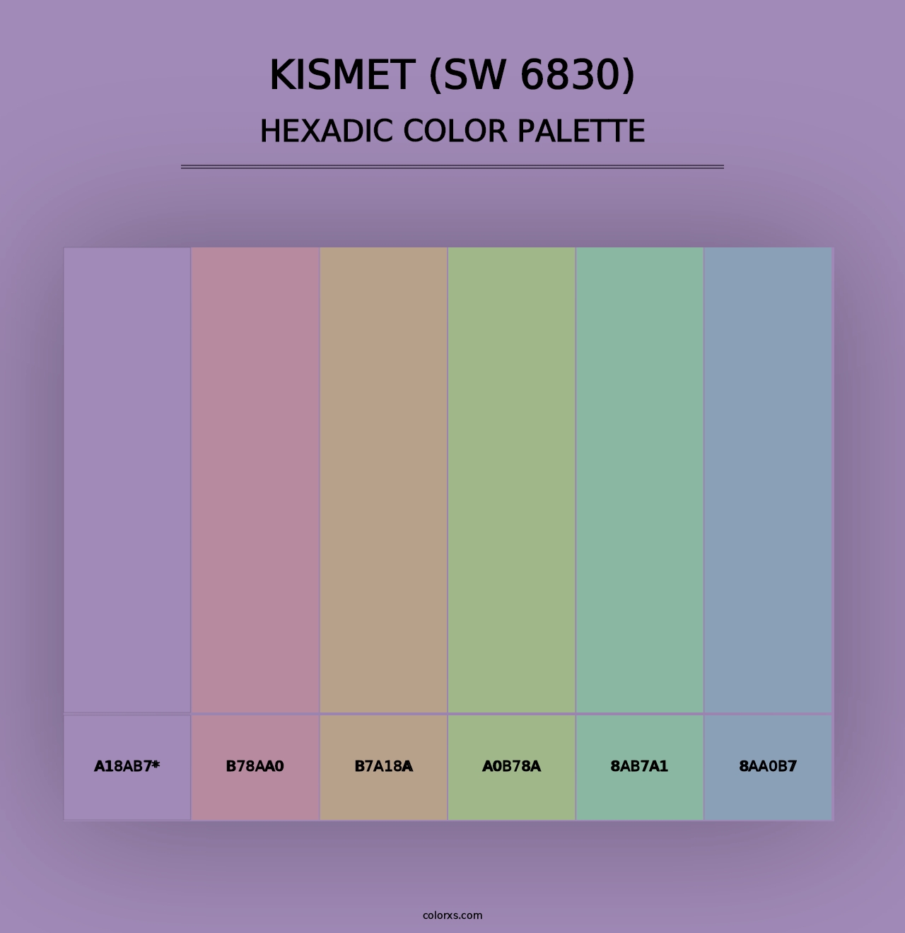 Kismet (SW 6830) - Hexadic Color Palette