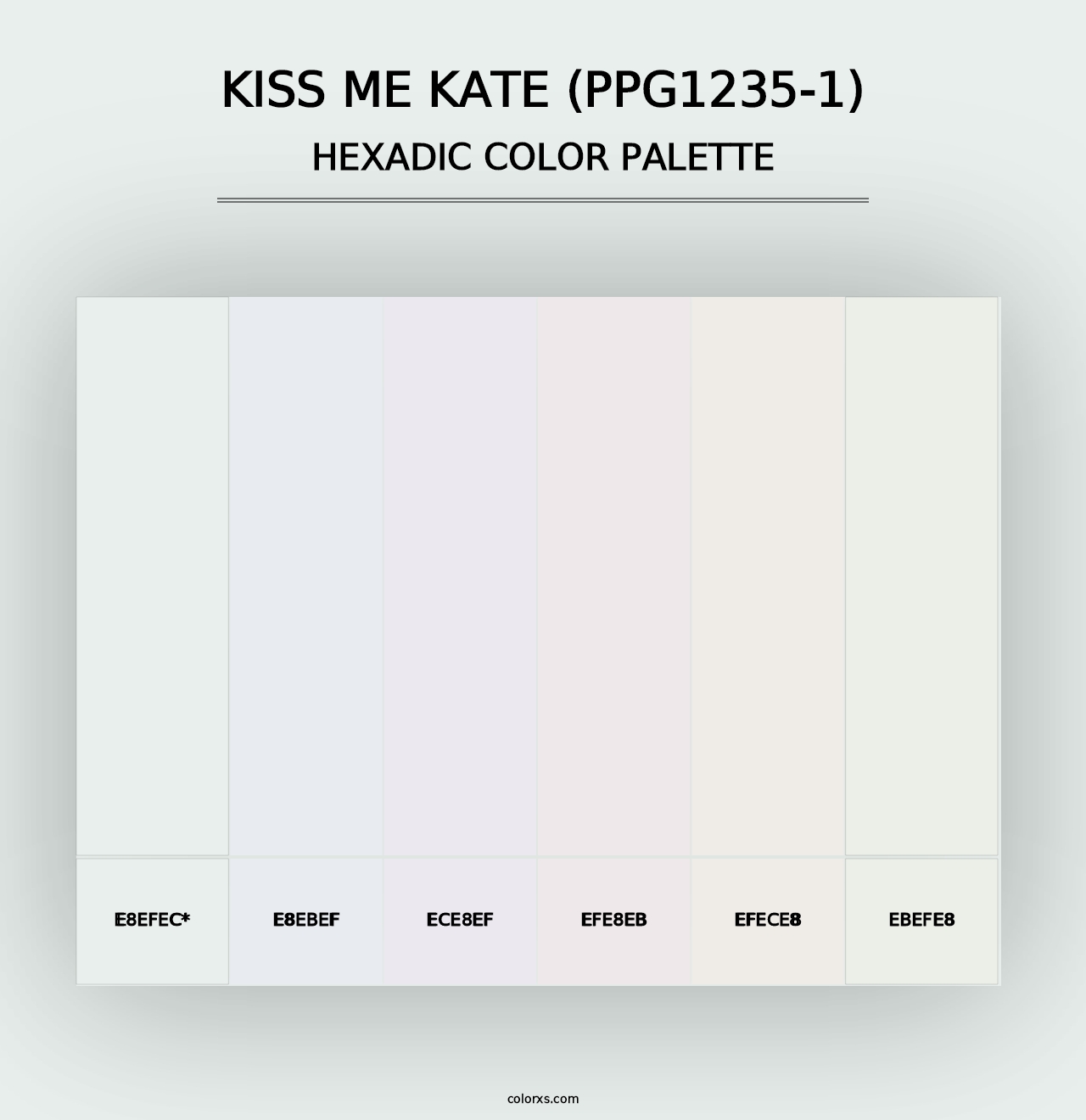 Kiss Me Kate (PPG1235-1) - Hexadic Color Palette