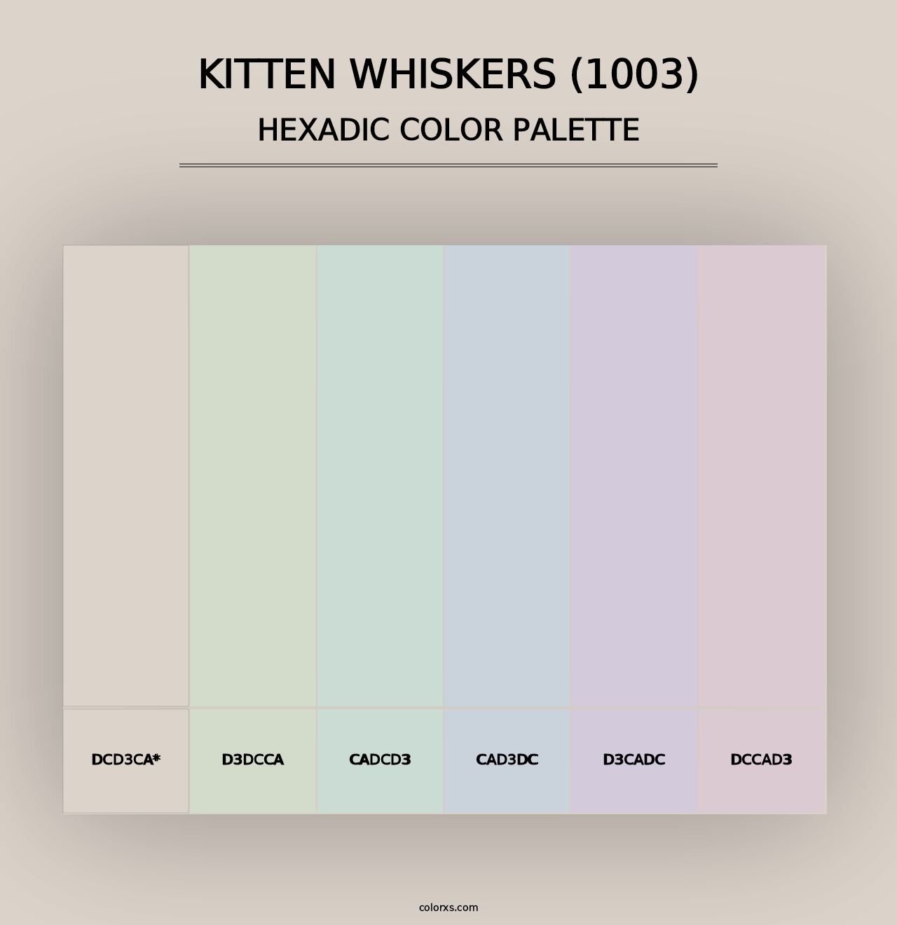 Kitten Whiskers (1003) - Hexadic Color Palette