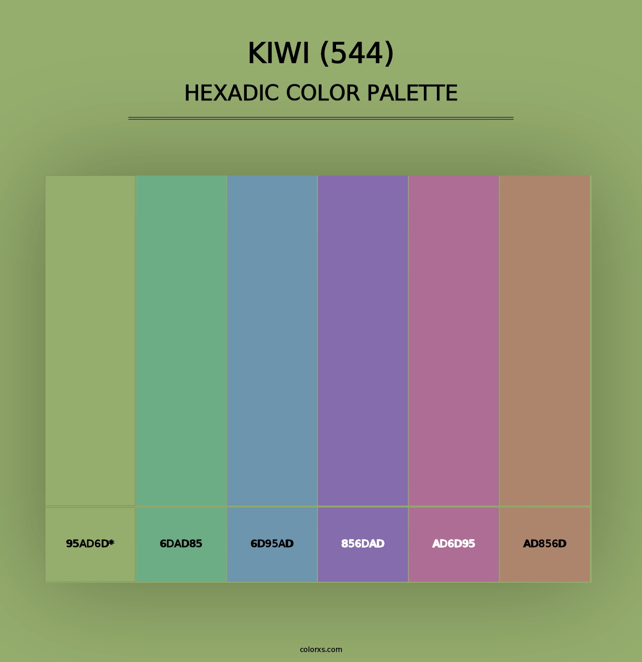 Kiwi (544) - Hexadic Color Palette