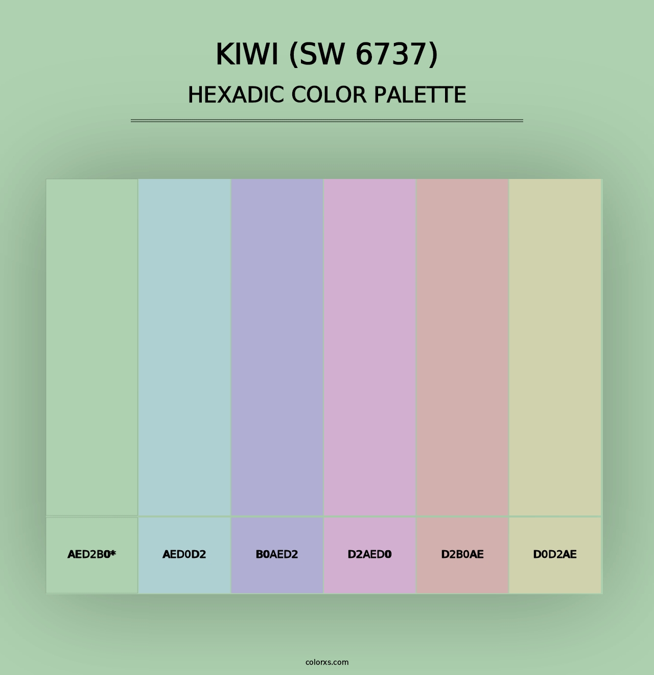 Kiwi (SW 6737) - Hexadic Color Palette