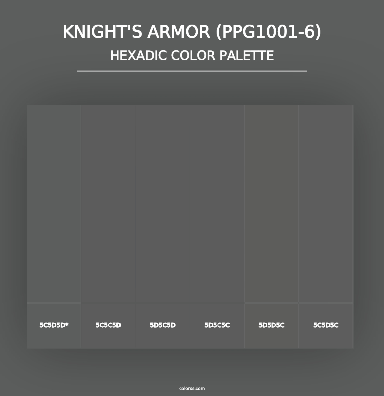 Knight's Armor (PPG1001-6) - Hexadic Color Palette