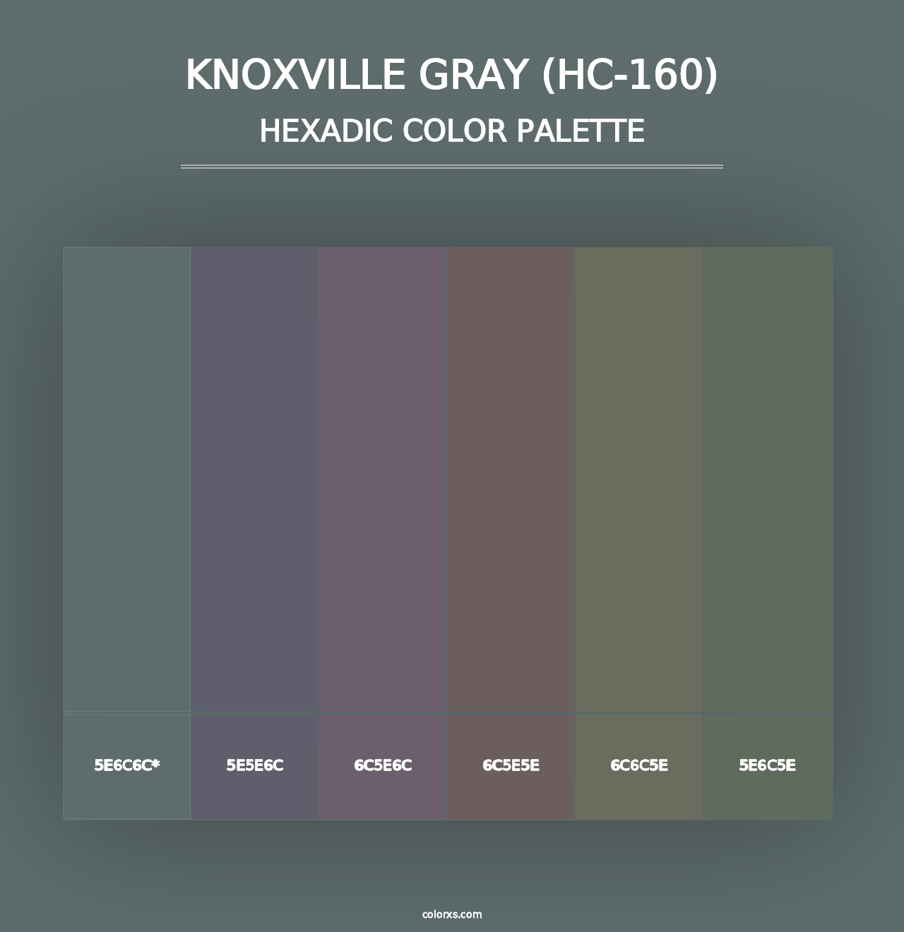 Knoxville Gray (HC-160) - Hexadic Color Palette