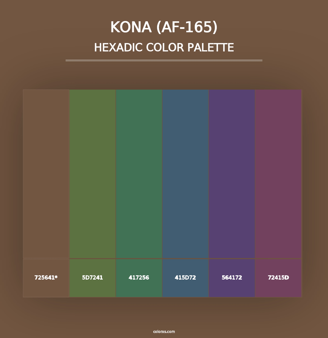 Kona (AF-165) - Hexadic Color Palette