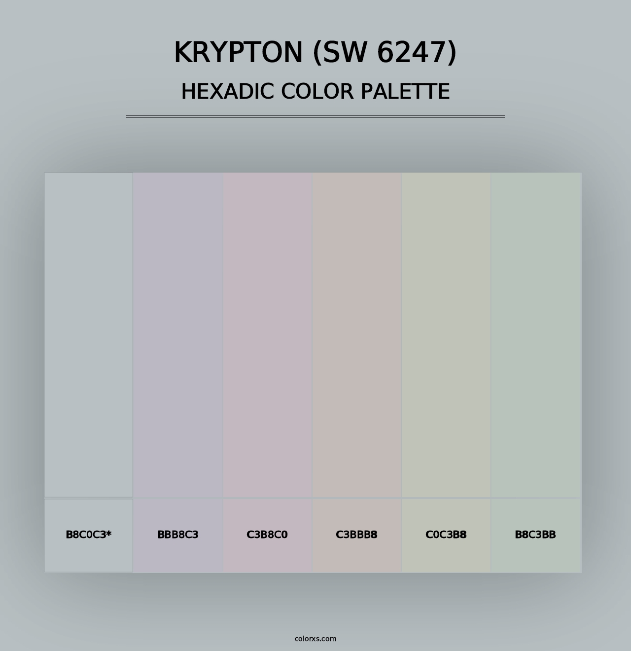 Krypton (SW 6247) - Hexadic Color Palette