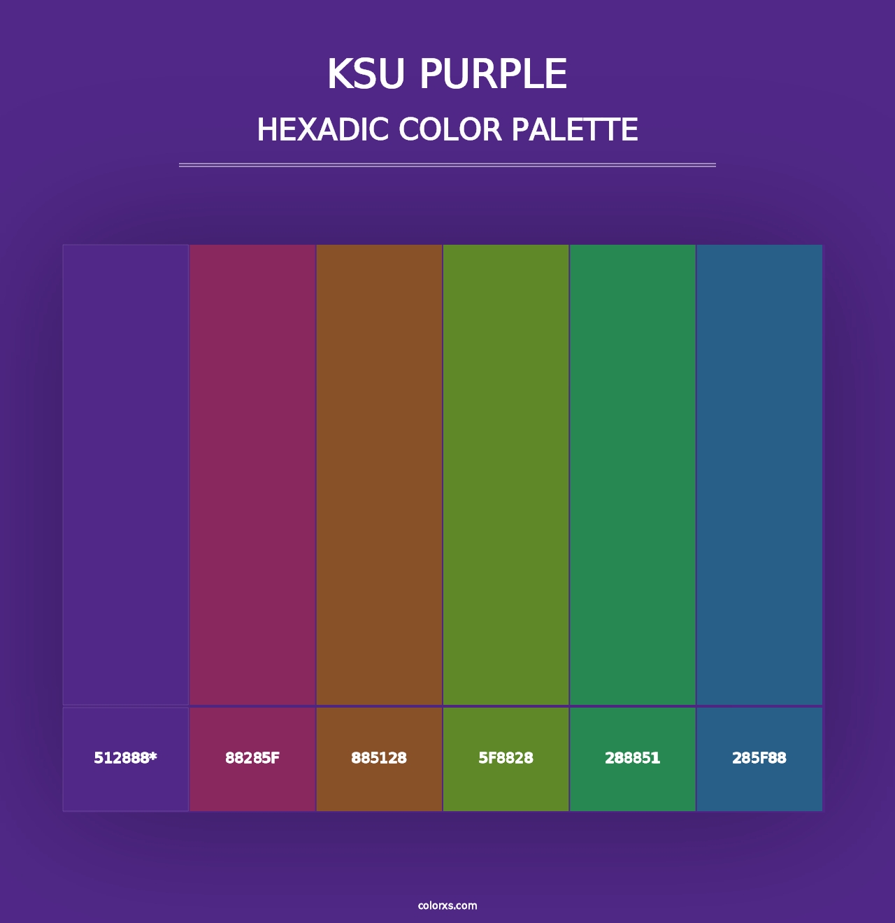 KSU Purple - Hexadic Color Palette