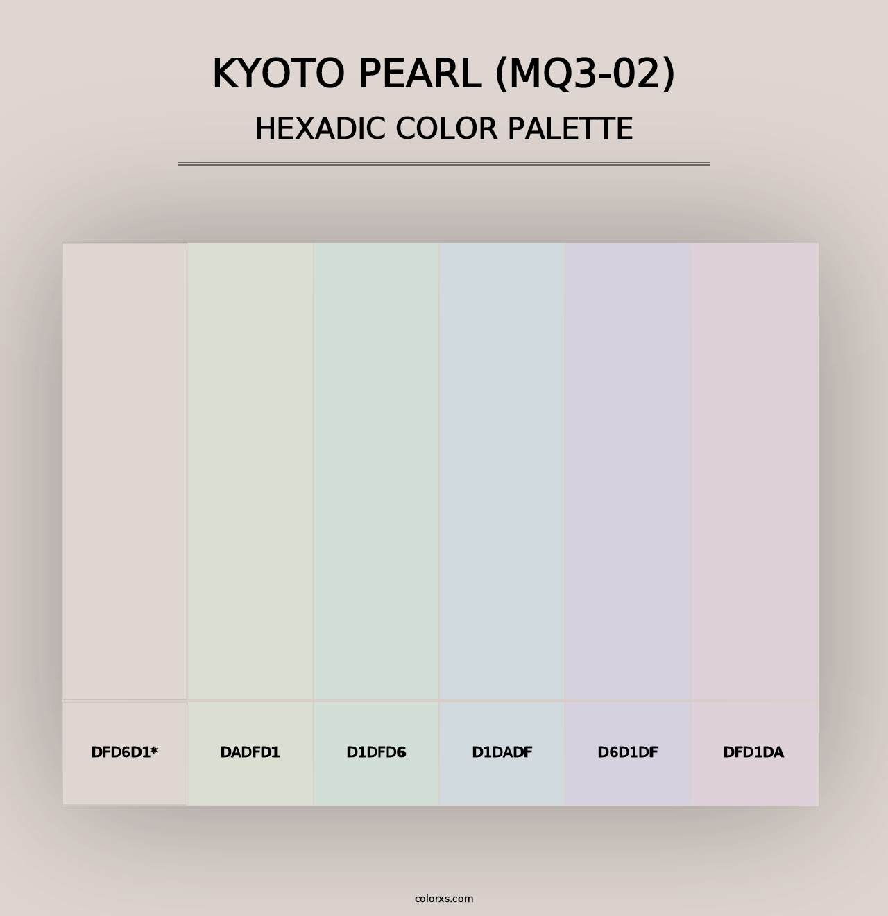 Kyoto Pearl (MQ3-02) - Hexadic Color Palette