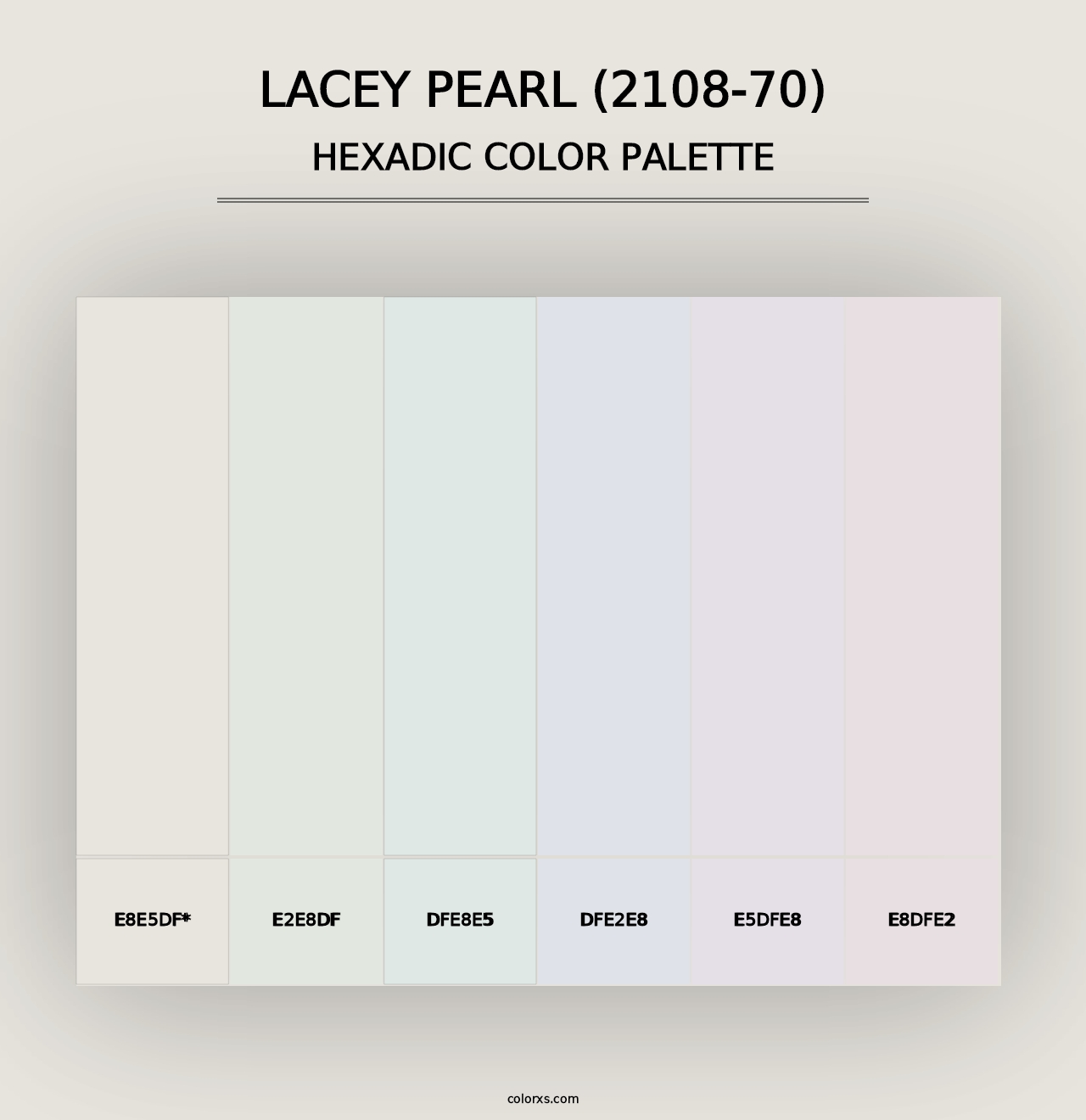 Lacey Pearl (2108-70) - Hexadic Color Palette