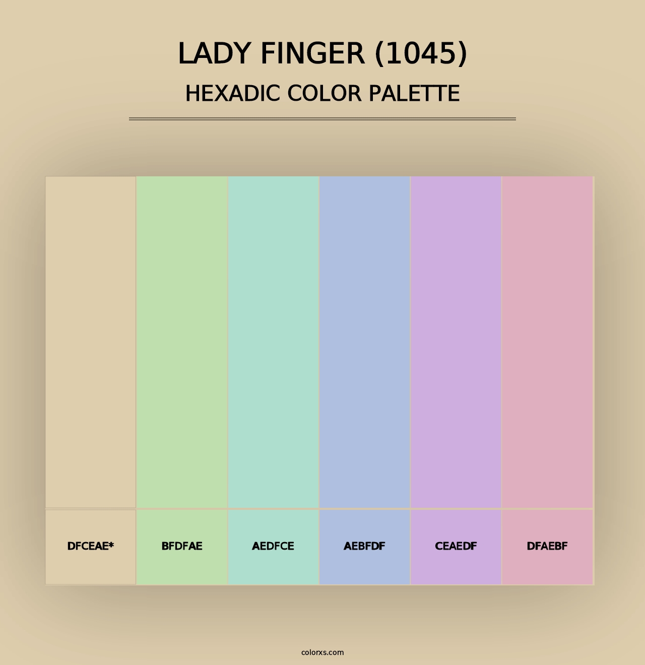 Lady Finger (1045) - Hexadic Color Palette