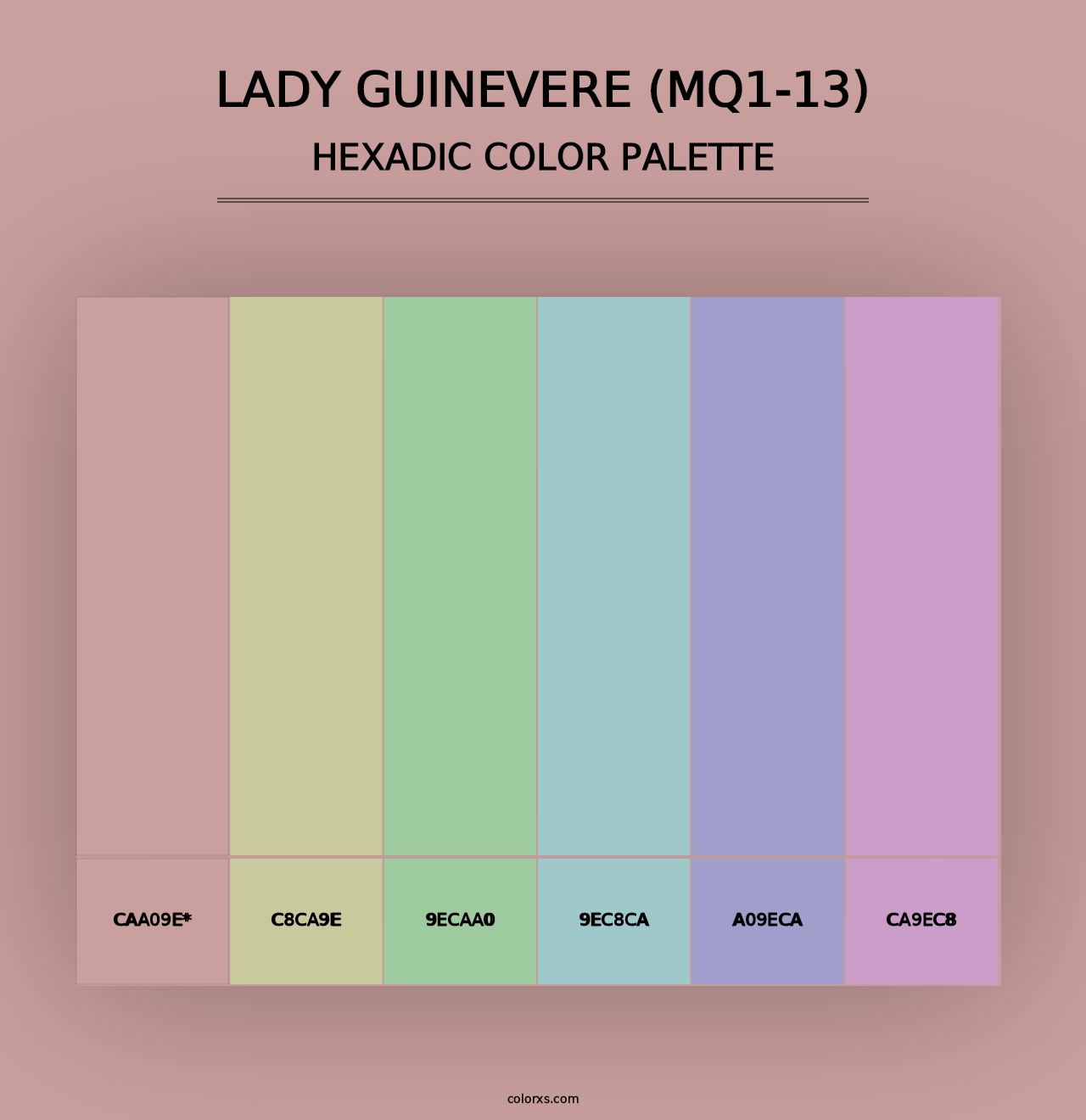 Lady Guinevere (MQ1-13) - Hexadic Color Palette