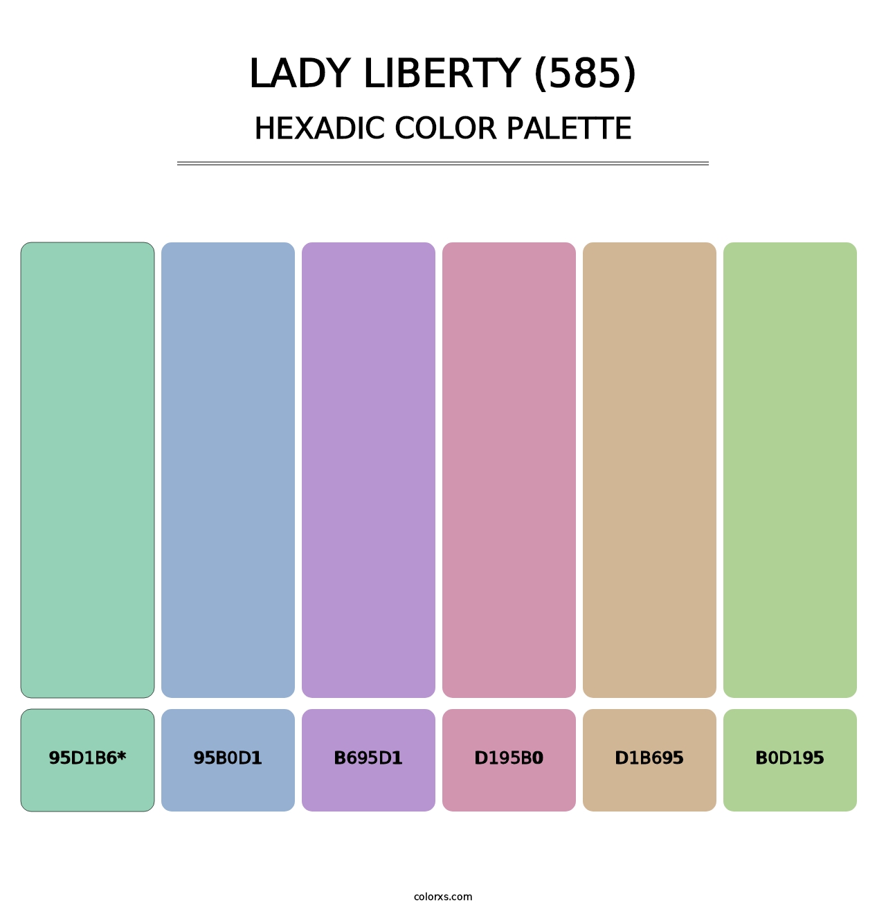 Lady Liberty (585) - Hexadic Color Palette