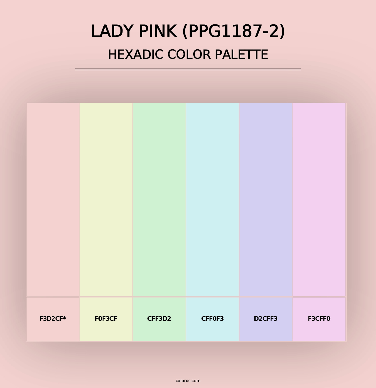 Lady Pink (PPG1187-2) - Hexadic Color Palette