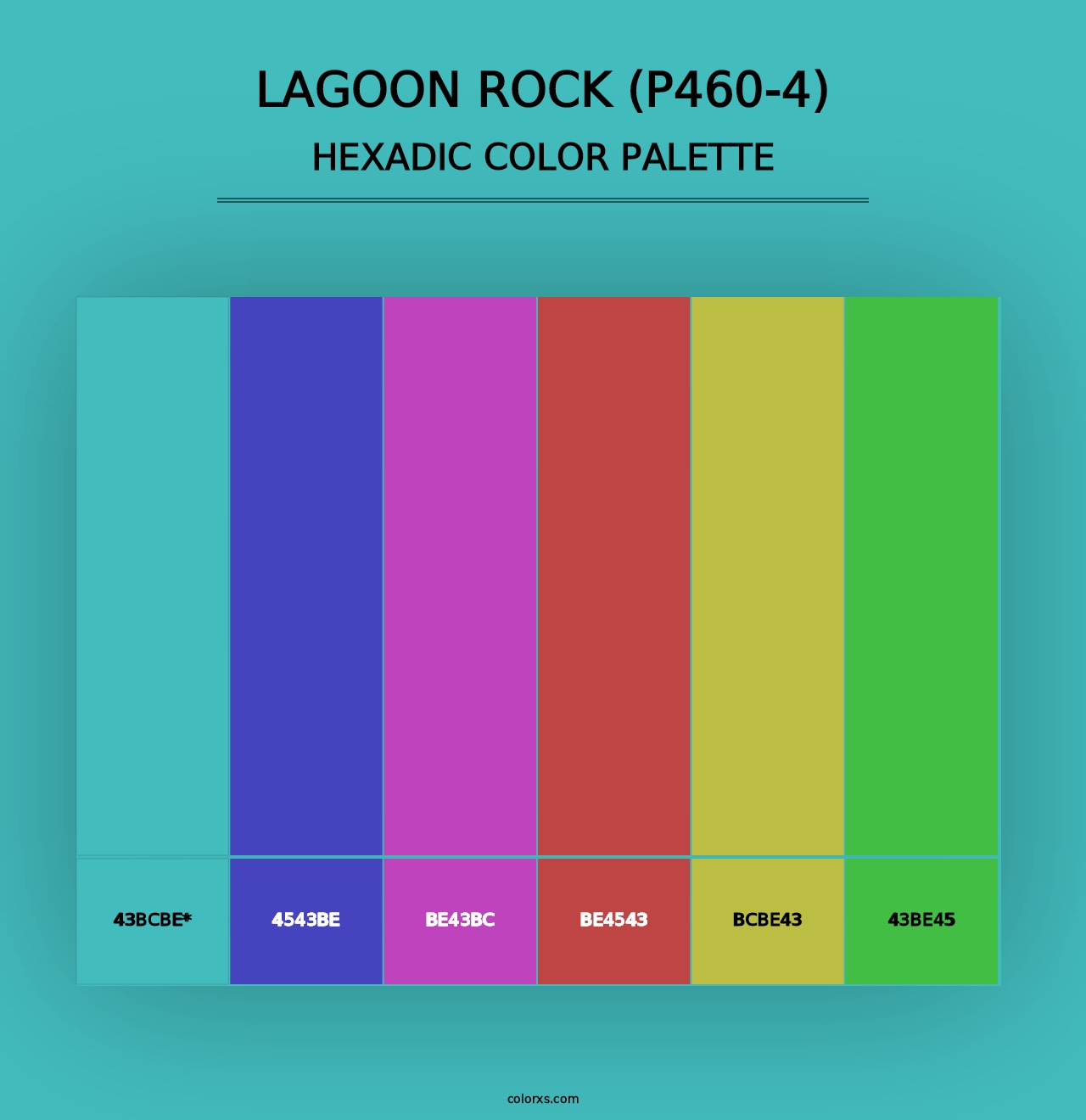 Lagoon Rock (P460-4) - Hexadic Color Palette