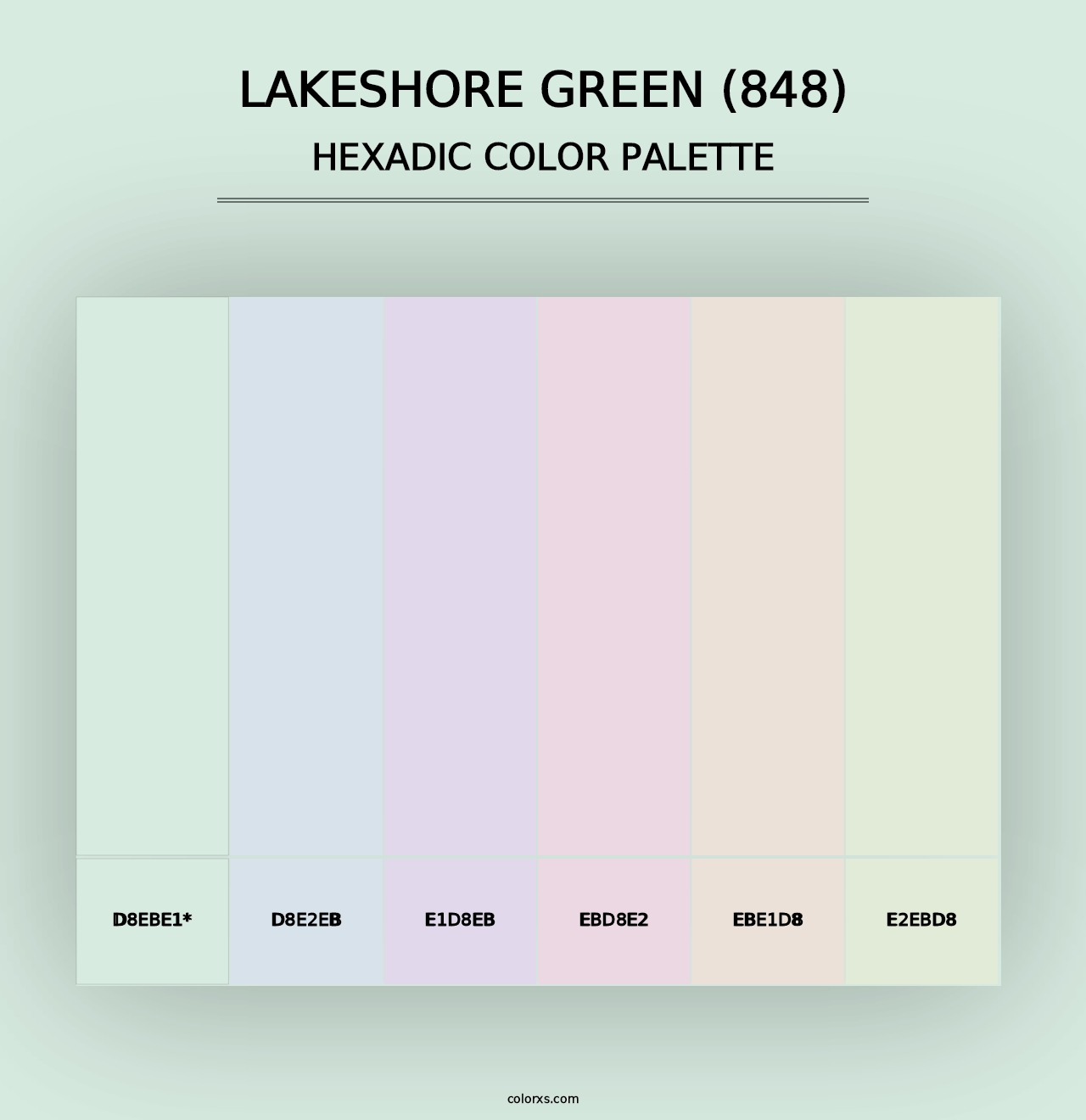 Lakeshore Green (848) - Hexadic Color Palette