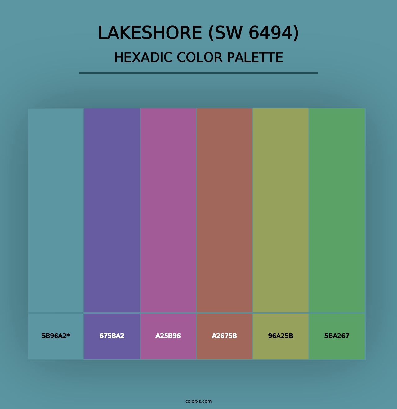 Lakeshore (SW 6494) - Hexadic Color Palette