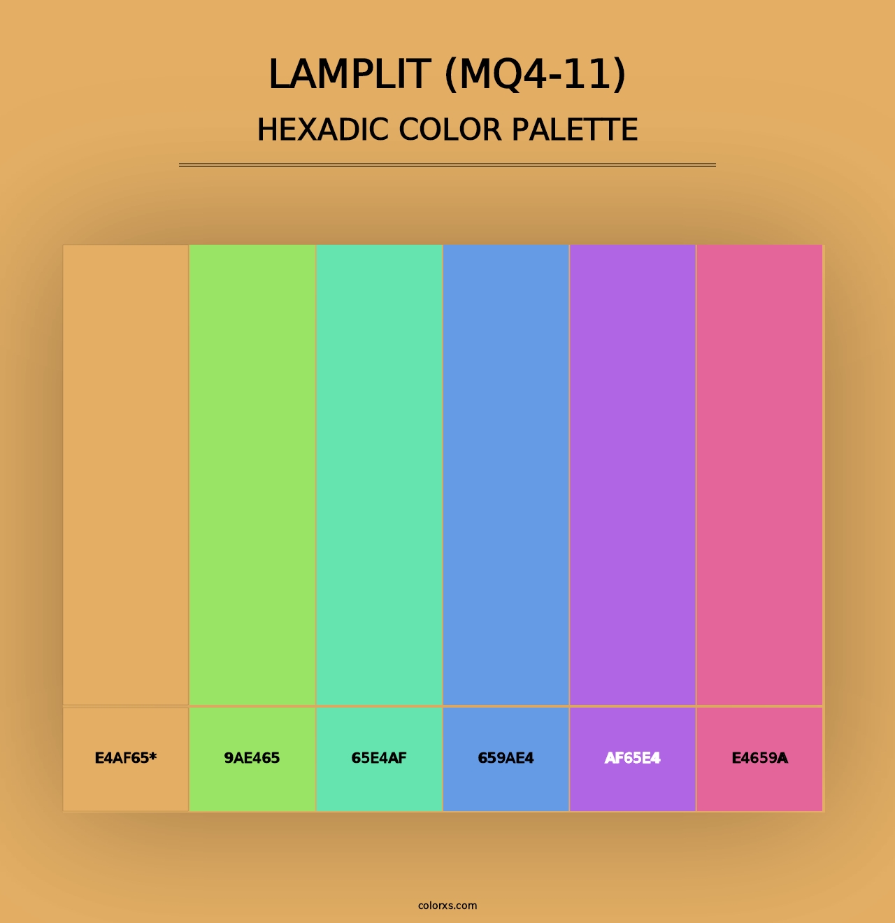 Lamplit (MQ4-11) - Hexadic Color Palette