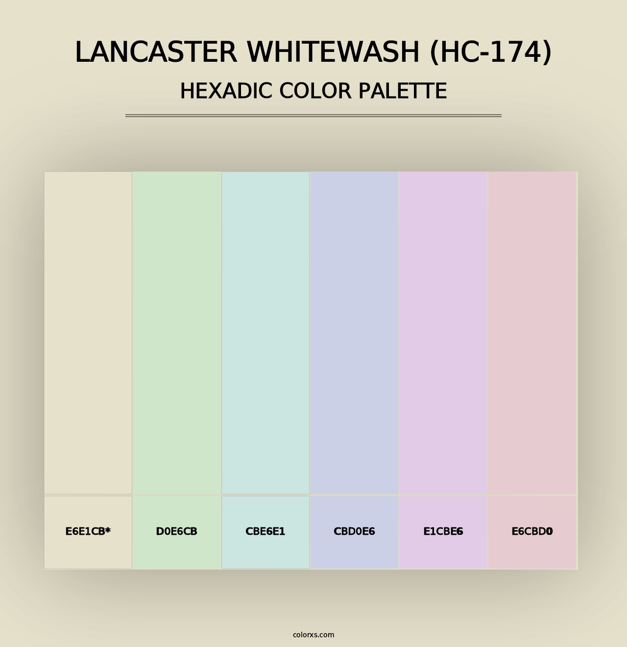 Lancaster Whitewash (HC-174) - Hexadic Color Palette