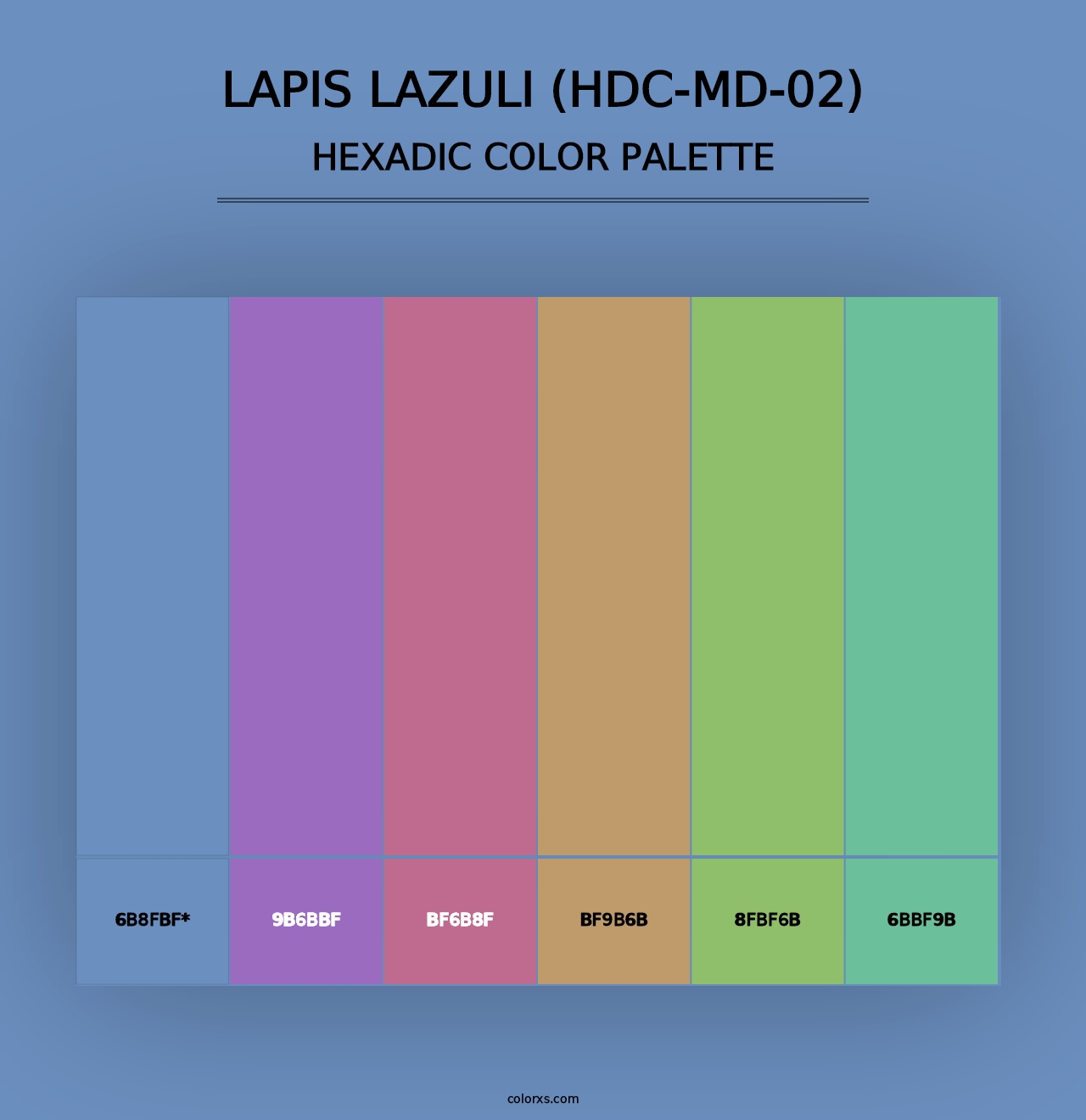 Lapis Lazuli (HDC-MD-02) - Hexadic Color Palette