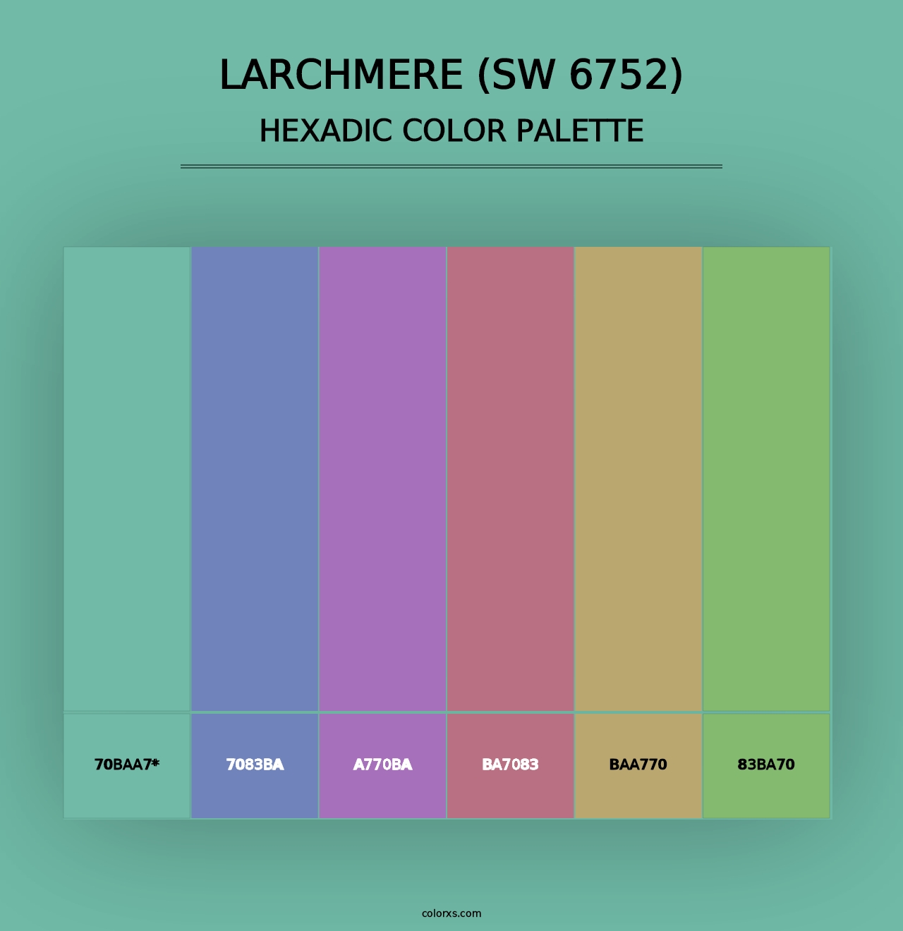 Larchmere (SW 6752) - Hexadic Color Palette