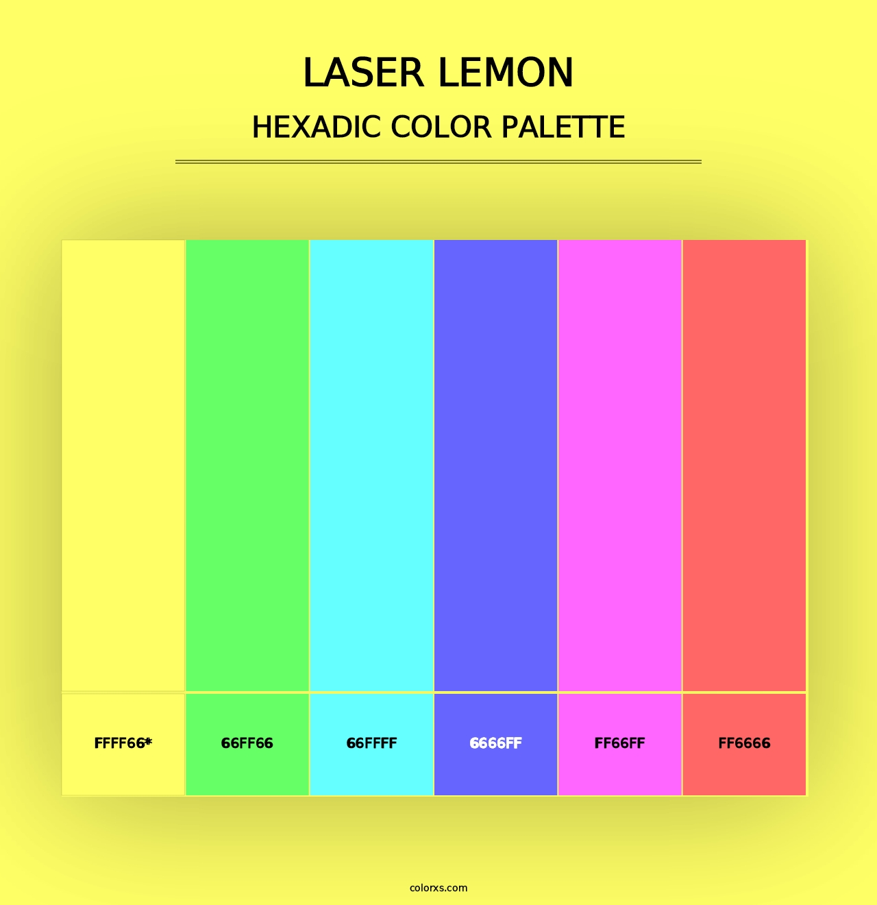 Laser Lemon - Hexadic Color Palette