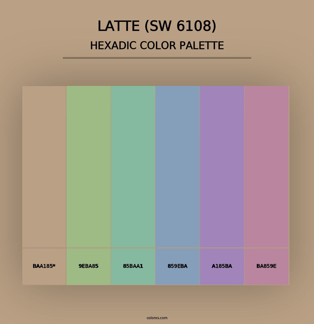 Latte (SW 6108) - Hexadic Color Palette