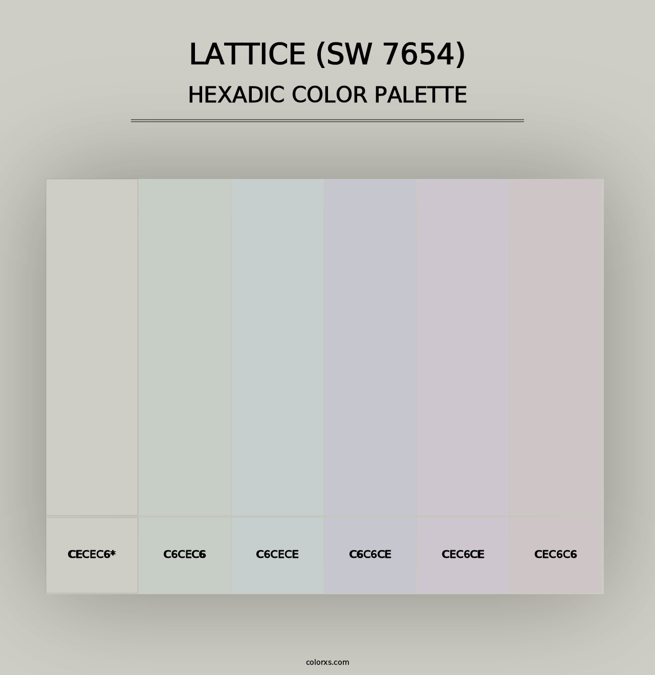 Lattice (SW 7654) - Hexadic Color Palette