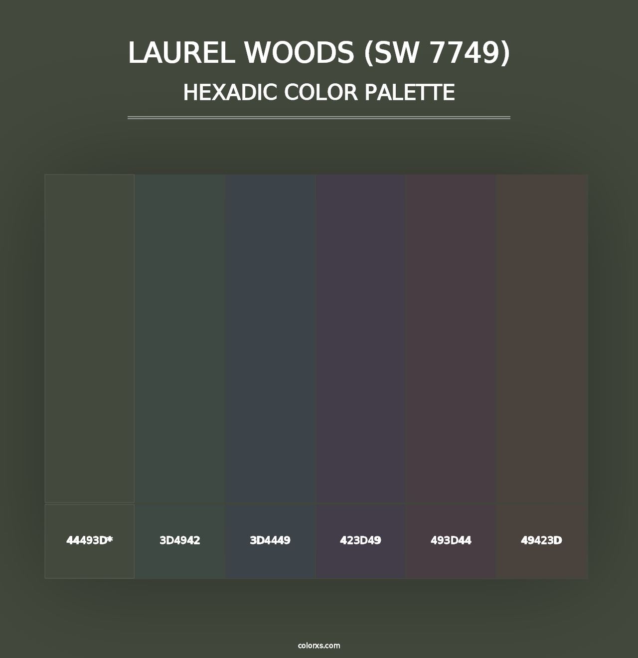 Laurel Woods (SW 7749) - Hexadic Color Palette