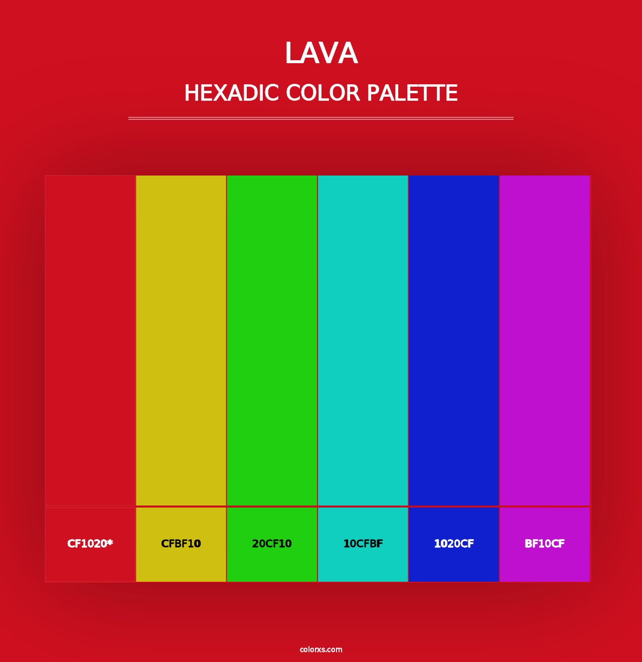 Lava - Hexadic Color Palette