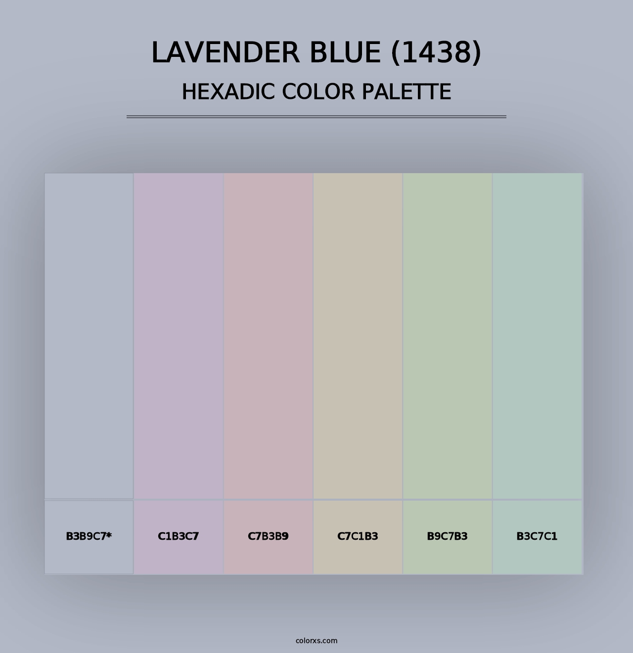 Lavender Blue (1438) - Hexadic Color Palette