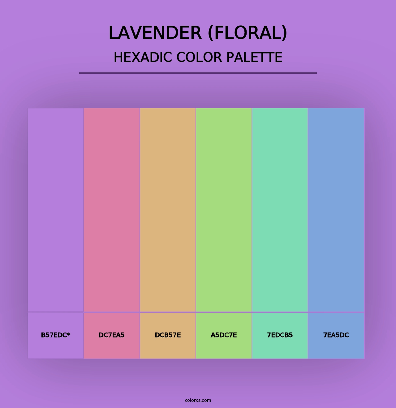 Lavender (Floral) - Hexadic Color Palette