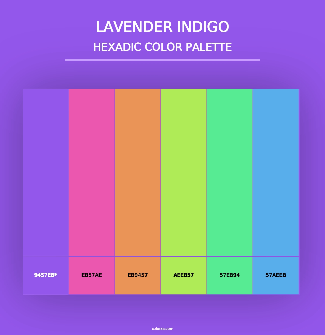 Lavender Indigo - Hexadic Color Palette