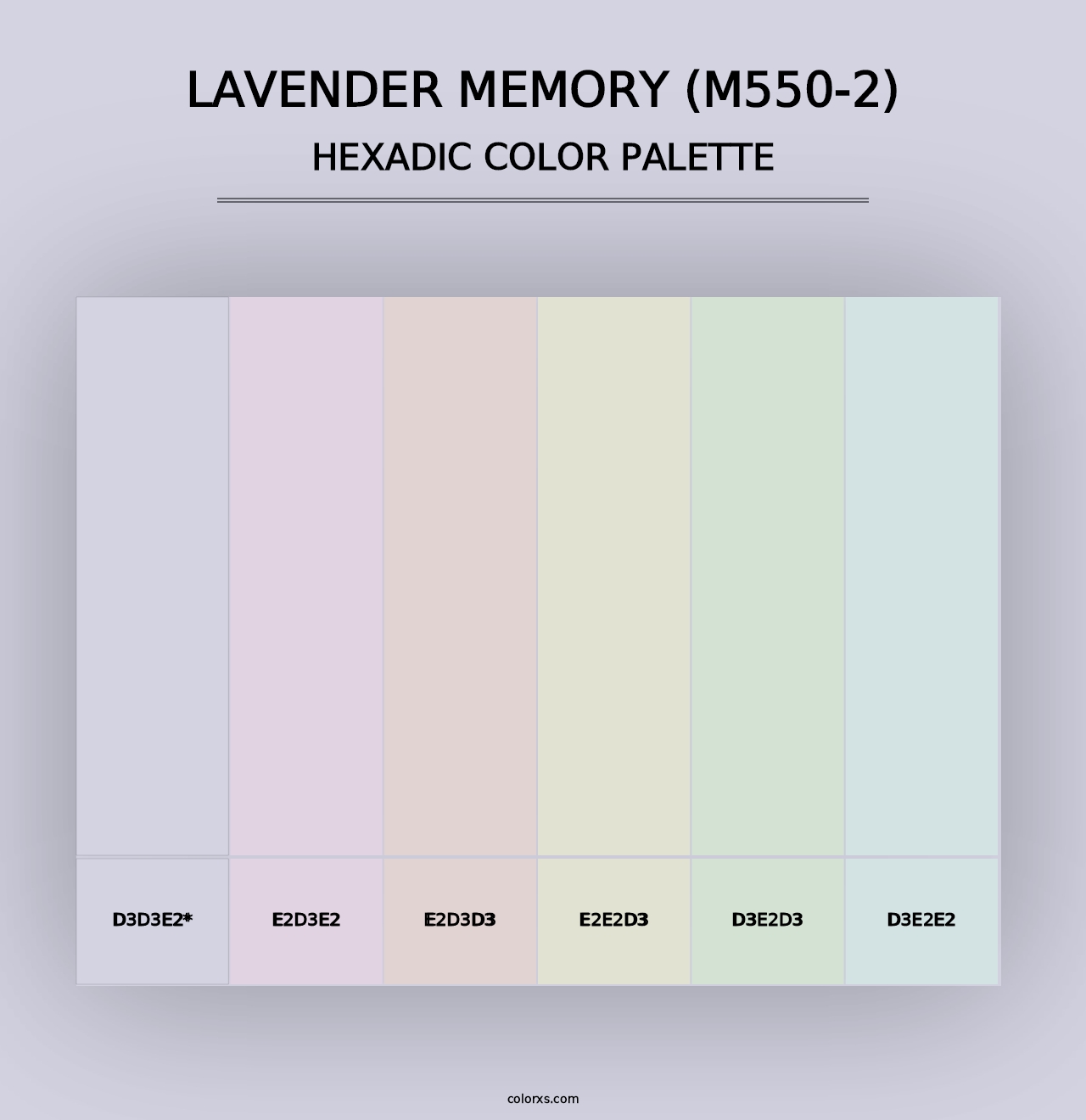 Lavender Memory (M550-2) - Hexadic Color Palette