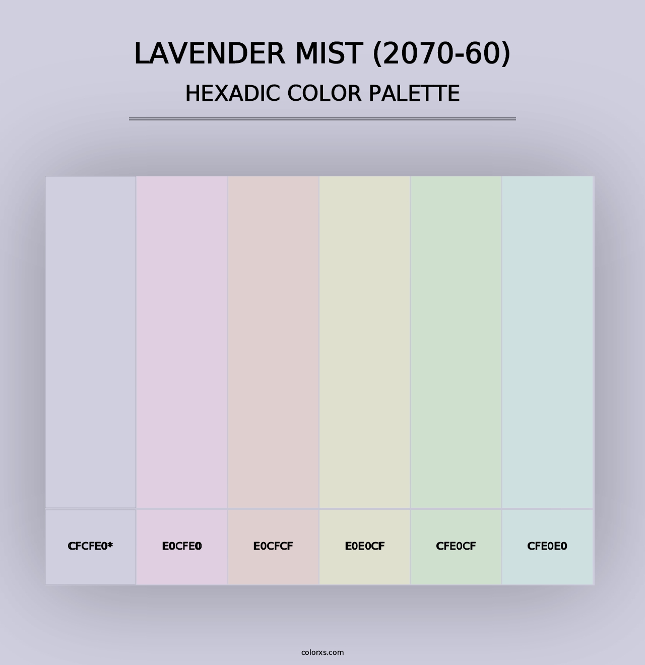 Lavender Mist (2070-60) - Hexadic Color Palette