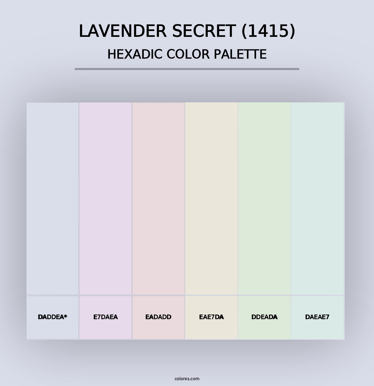 Lavender Secret (1415) - Hexadic Color Palette