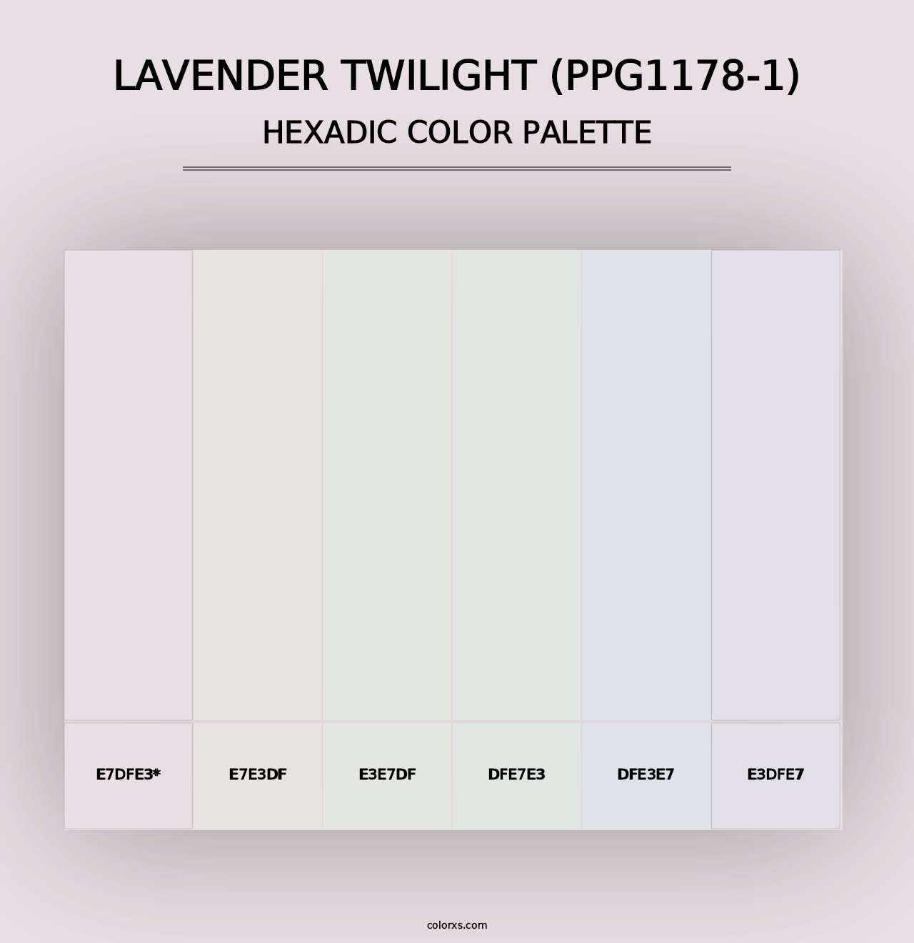 Lavender Twilight (PPG1178-1) - Hexadic Color Palette