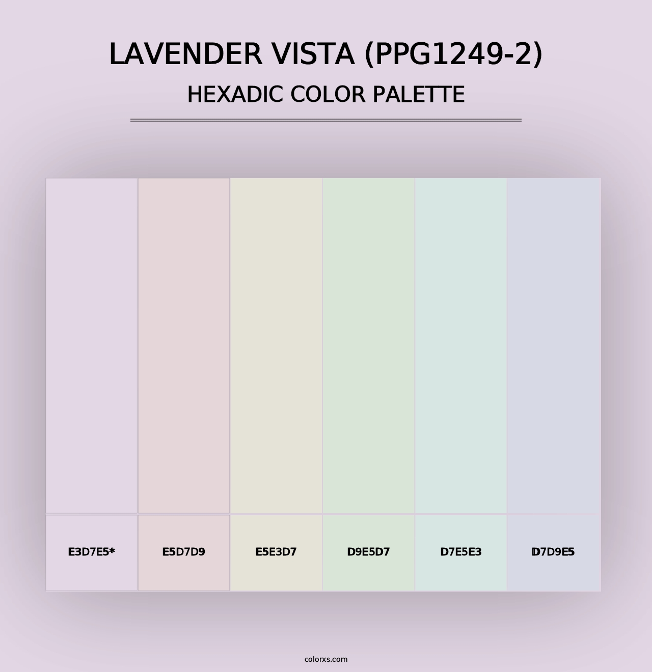 Lavender Vista (PPG1249-2) - Hexadic Color Palette