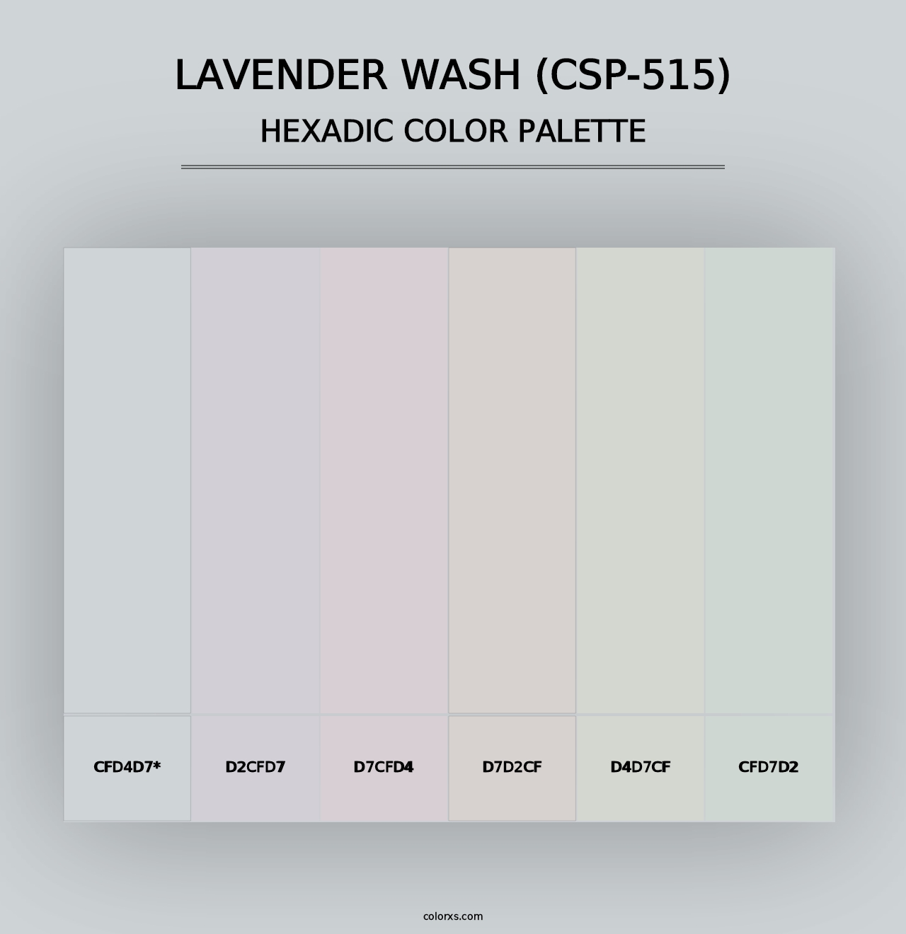 Lavender Wash (CSP-515) - Hexadic Color Palette