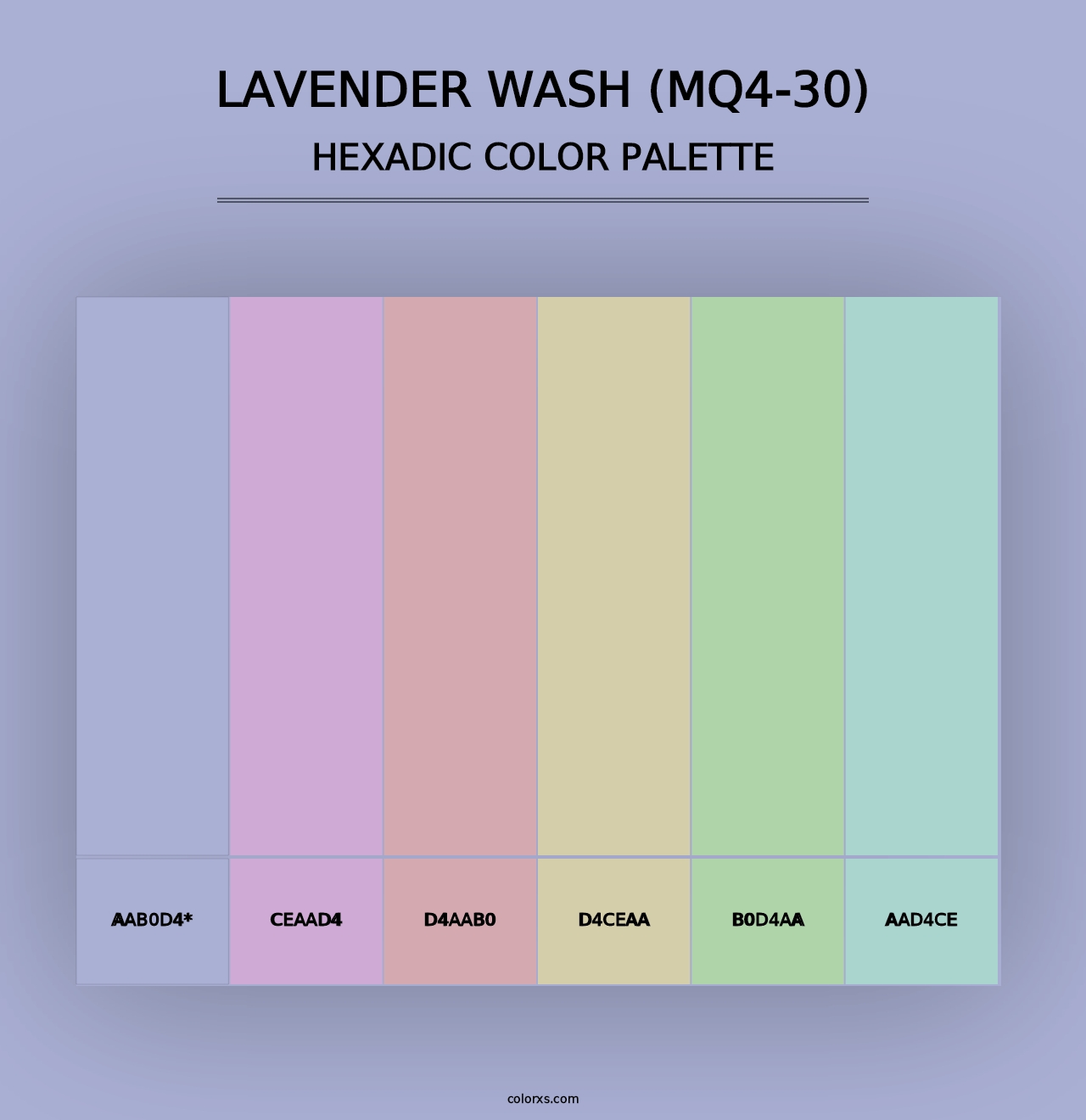 Lavender Wash (MQ4-30) - Hexadic Color Palette