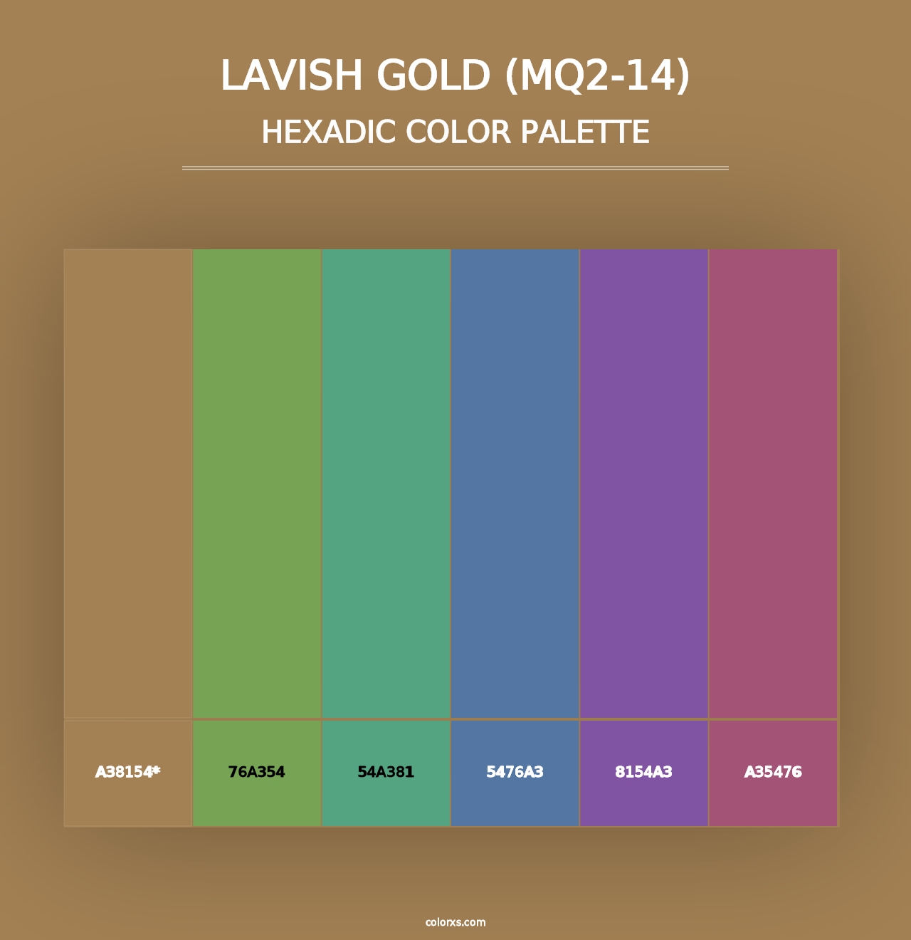 Lavish Gold (MQ2-14) - Hexadic Color Palette