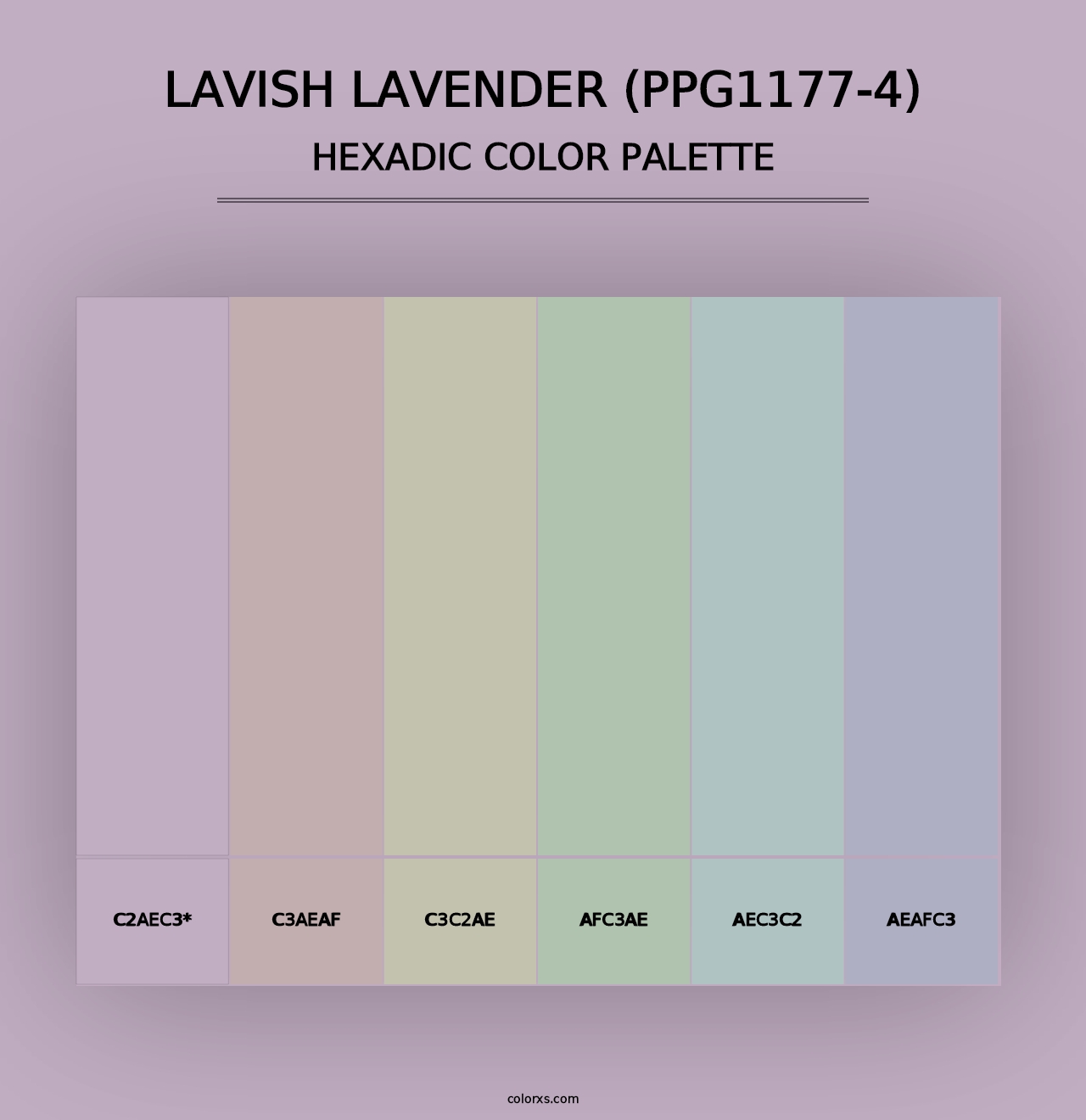 Lavish Lavender (PPG1177-4) - Hexadic Color Palette