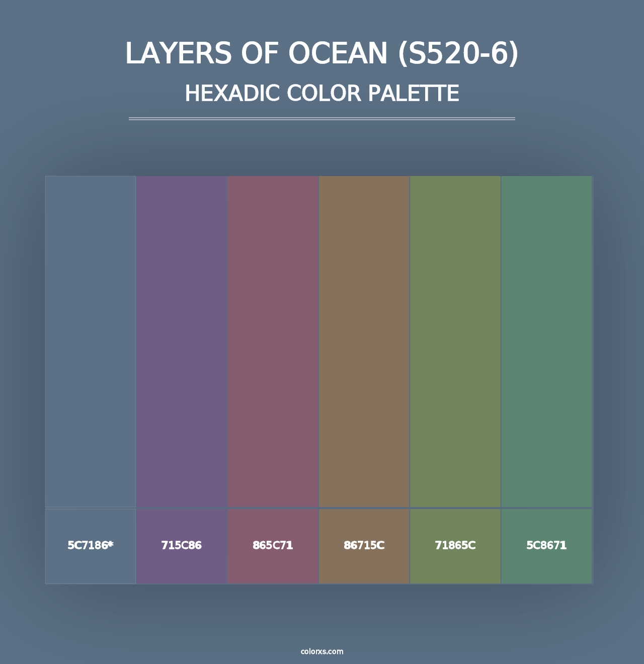 Layers Of Ocean (S520-6) - Hexadic Color Palette