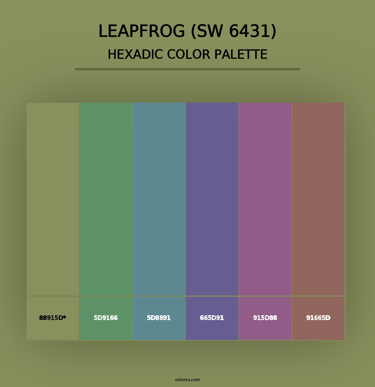 Leapfrog (SW 6431) - Hexadic Color Palette