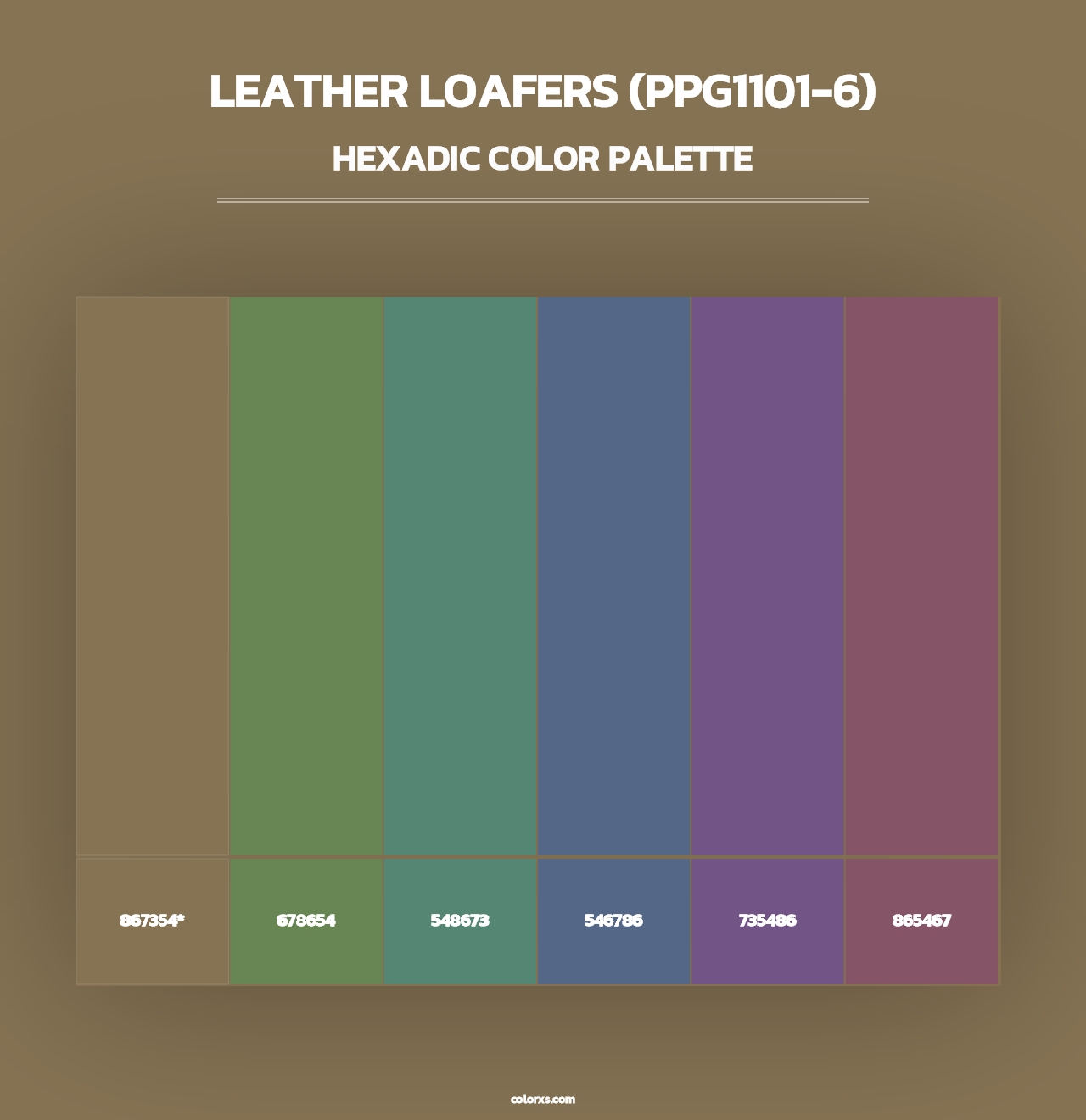 Leather Loafers (PPG1101-6) - Hexadic Color Palette